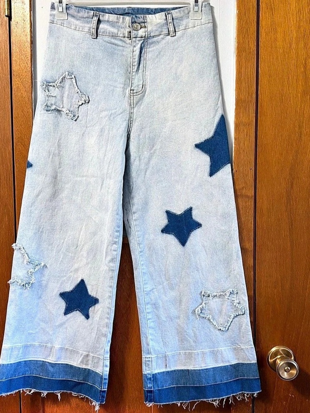 ee:some Wide Leg Star Jeans in Blue Size Small NWT